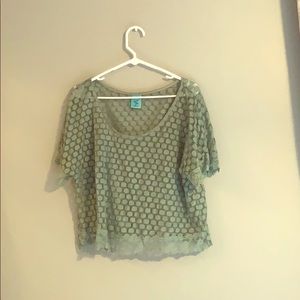 Light green crop top